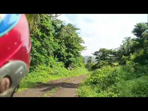 Cruising on corn island Nicaragua backroad.