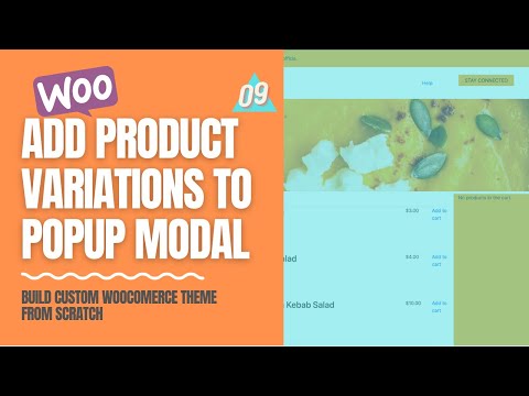 Add Variable Product Variations to Popup Modal Custom Woocommerce Theme Development