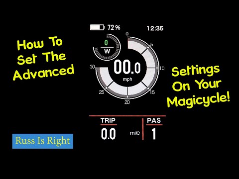 Advanced Settings For The Magicycle Deer, Ocelot Pro and Cruiser Pro Ebikes (and non-pro too)