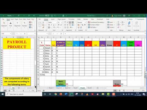 EXCEL PAYROLL PART 2