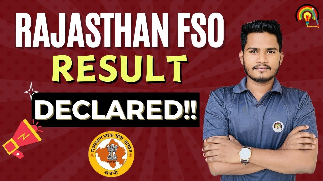 RPSC FSO Result 2022 Out | Rajasthan Food Safety Officer Result 2022 & 23 Declared | FSO Result Out.