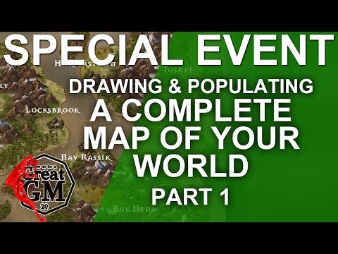 Part 1: Drawing and Populating a Complete Map of your World - Fantasy Map Making
