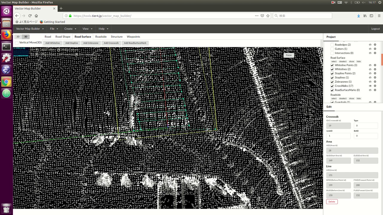 Vector Map Builder - 10. crosswalk