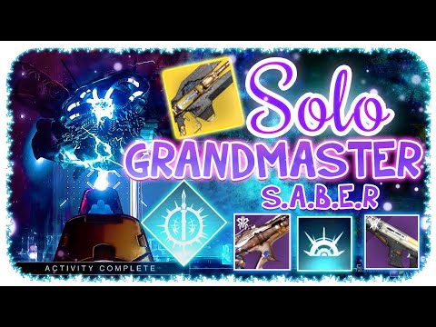 Solo 1620 Grandmaster Nightfall Hunter - S.A.B.E.R - Destiny 2 -  With Divinity Before It Gets Nerf