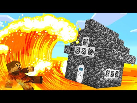 LAVA TSUNAMI VS SAFE HOME! 😱 - Minecraft