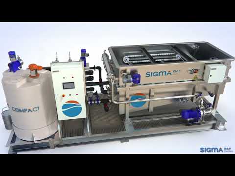 Compact DAF flotation system with an integrated coagulation-flocculation unit - 3D animation