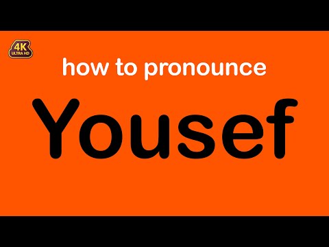 how to pronounce Yousef correctly
