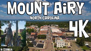 Mount Airy NC 4K - Main Attractions / Home of Andy Griffith (DJI Mavic Air 2 Drone Footage)
