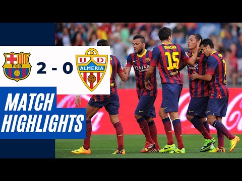 Almería 0-2 Barcelona | La Liga 2013 Highlights & Goals! ⚽🔥 | HD