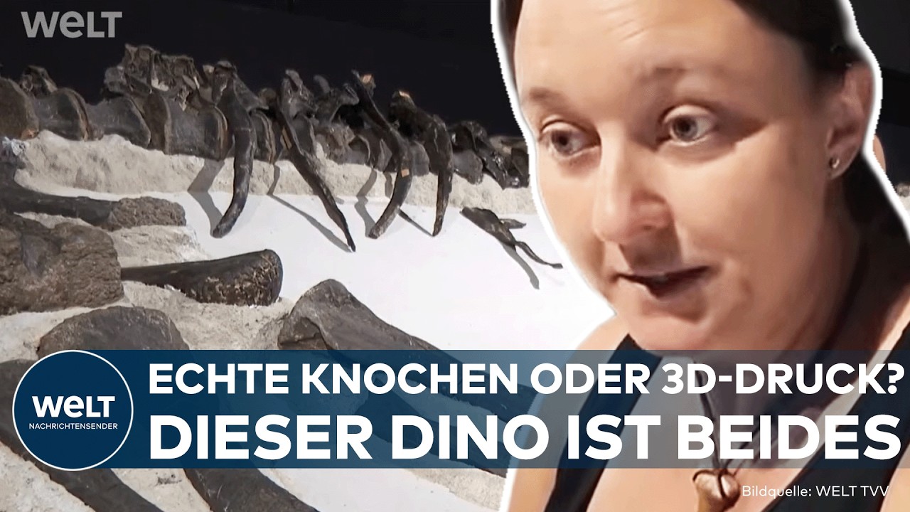 DINOSAURIER-MUSEUM: 80 Prozent echte Knochen! – 27-Meter-Diplodocus entsteht vor Besuchern