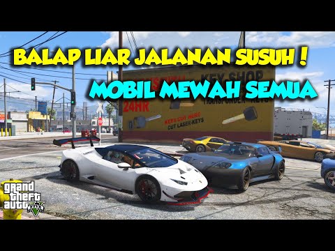 BALAP LIAR JALANAN LAMBO HURACAN LP 620-2 SUPER TROFEO - GTA V SULTAN UPIN IPIN EPISODE SPESIAL