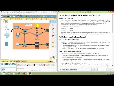 3.2.2.5 Packet Tracer - Install and Configure IoT Devices