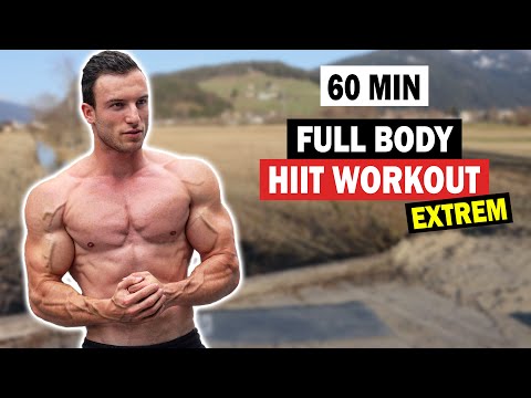 60 Minuten HIIT Ganzkörper Workout für Zuhause ohne Geräte!