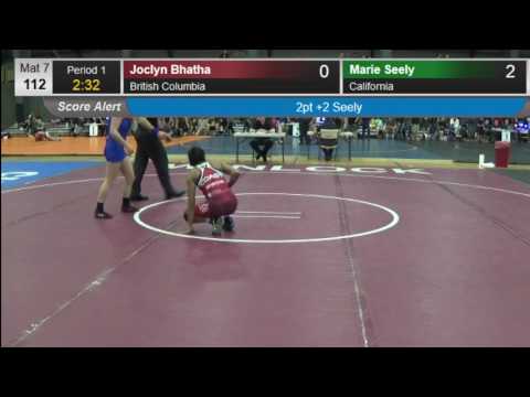 516 Junior Women 112 117 Mat 7 Joclyn Bhatha British Columbia Marie Seely California 2115290009