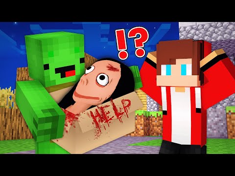 What if JJ and Mikey Found Momo's Head in Box - Maizen Minecraft Challenge