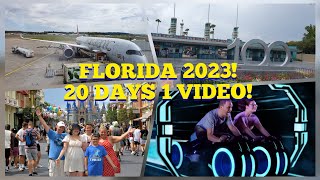 Florida 2023 Coast to Coast! 20 Days 1 Video! Travel Day, Driving, Parks, Beaches - Unused Footage!