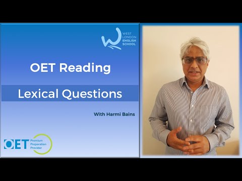 OET Reading Part C live class with Harmi | Lexical questions