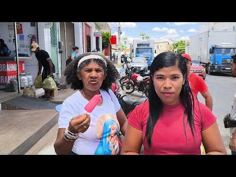 Dona kinor e julinha fazendo compras em são José do Belmonte Pernambuco.