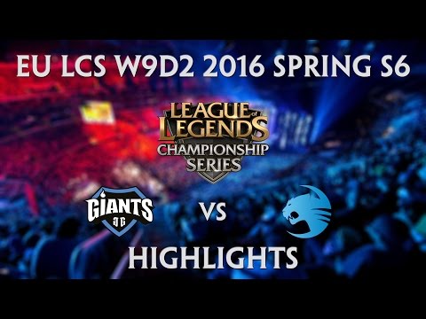 Giants vs Roccat Highlights EU LCS W9D2 Spring 2016 S6