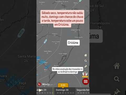 Tempo no sul do Brasil, domingo. #santacatarina #clima #riograndedosul