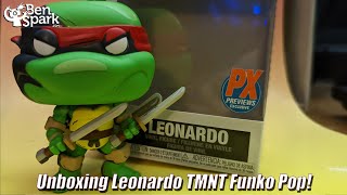 Unboxing PX Previews Exclusive Funko Pop! Figure TMNT Leonardo 32