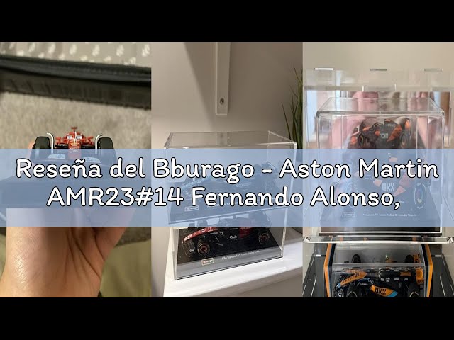 Vídeo relacionado con Bburago - Aston Martin AMR23#14 Fernando Alonso, Escala 1:43, Modelo a Escala con Casco y Vitrina, Detalles realistas, Licencia Oficial Aston Martin, Edad Recomendada 14+ años