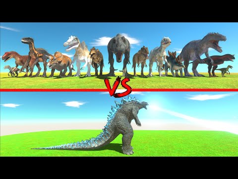 Godzilla 2014 in Battle with All Dinosaurs of Arbs - Animal Revolt Battle Simulator