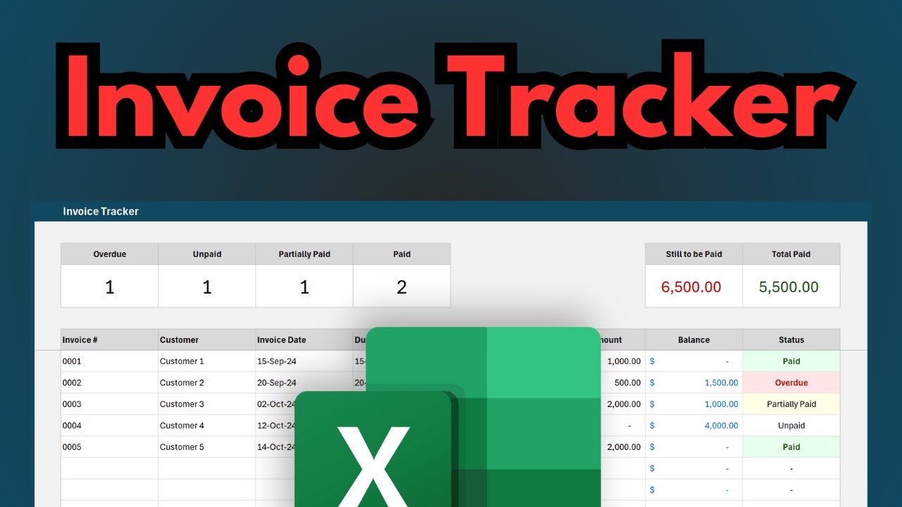 How to Make an Invoice Tracker in Excel