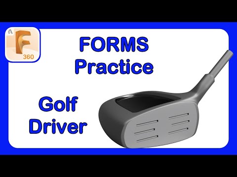 Fusion 360 Form Mastery Part 41 - Creating a Golf Driver with Forms #Fusion360