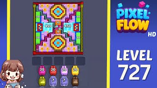 Pixel Flow Level 727 Solution Walkthrough