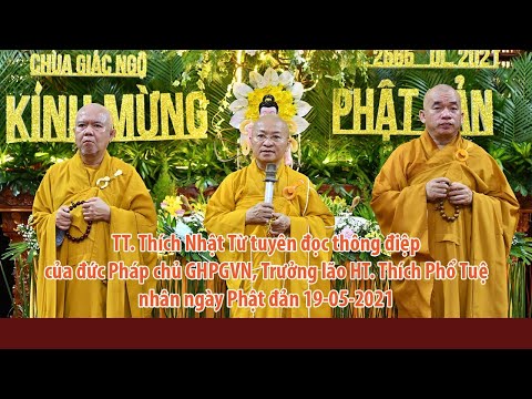 TT. Nhật Từ tuyên đọc thông điệp của đức Pháp chủ GHPGVN