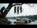 Giant Crocodile Lurks Beneath Tied Up Trio Mega Crocodile YOUKU MONSTER MOVIE