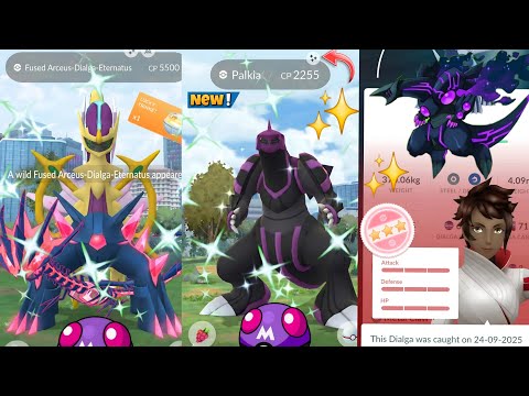 OMG😲Ho ottenuto💯Hundo✨️Shiny Dialga e Palkia Raid in Pokémon Go