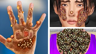 ASMR Animated Body Acne Cleansing: Whiteheads, Blackheads | Deep Cleansing Animation