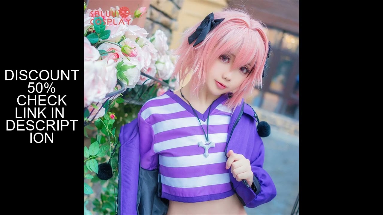 SBluuCosplay Fate Apocrypha Astolfo Cosplay Costume Astolfo Costume Halloween Party for Men Women US