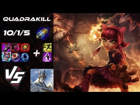 MID Annie vs Galio [QUADRAKILL] - NA Challenger Patch 25.S2.6