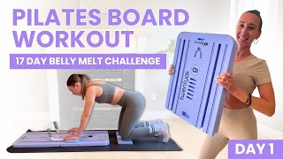 15-Min At Home Pilates Board Core Workout for a Flat Stomach | Day 1 o