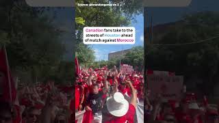 Canadian fans are showing out in Houston ahead of Team Canada’s Round of 16 match against Morocco????????????