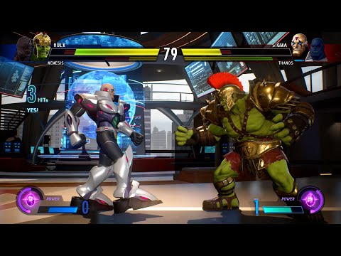 Nemesis & Hulk vs Thanos & Sigma (Very Hard) ǁ Marvel vs Capcom: Infinite