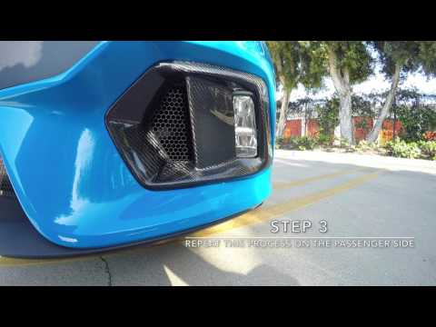 Carbon Fiber Fog Light Bezels for the Ford Focus RS