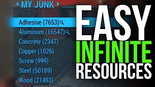 Fallout 4 Infinite Resources  - Unlimited Junk Shipments! (Infinite Screws, Steel, Adhesive, etc...)