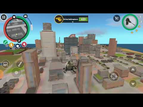 rope hero vice town (Destroy police helicopter)Destroy police car and robot