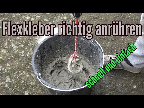 Mixing flexible adhesive Mixing tile adhesive this is how it's done correctly