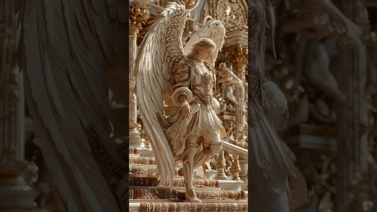 On the Heavenly Stairs II 🪽🤍 Twelve Archangels✨#angel #archangels #aivideo #aiart #celestial