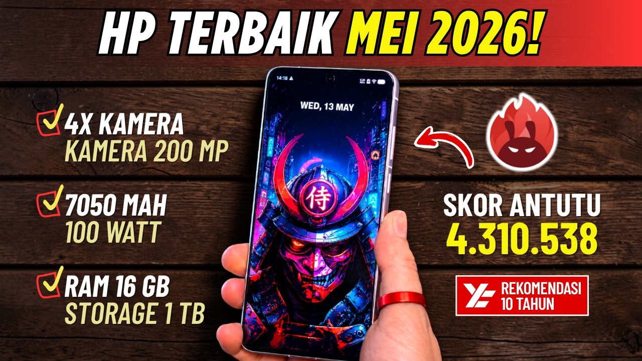 5 REKOMENDASI HP TERBAIK MEI 2026 VERSI YATEKNO