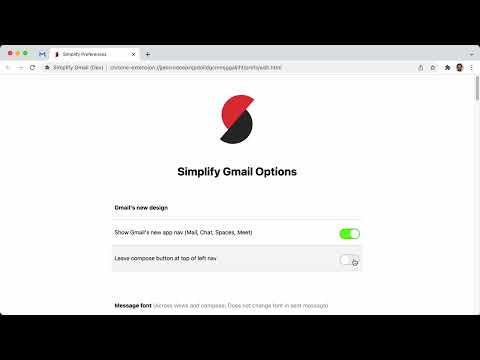 Simplify Gmail v2.5.14 - Support for Gmail's new design