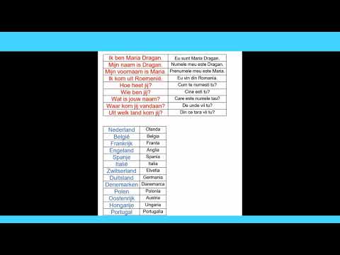 Lectia 1 olandeza audio -nivel A1- Cine sunt eu si cine esti tu?