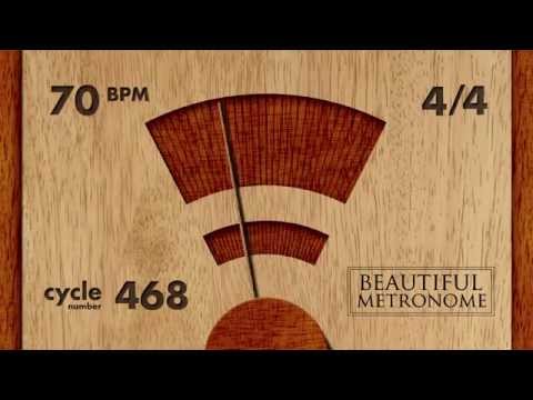 70 BPM 4/4 Wood Metronome HD