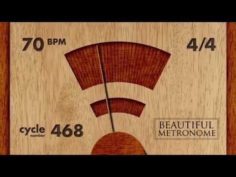 70 BPM 4/4 Wood Metronome HD