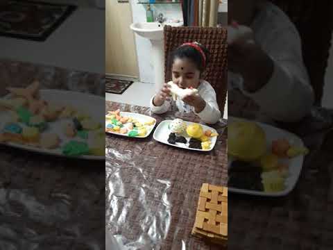 Baby Mahera eating chocolate😍😍😍